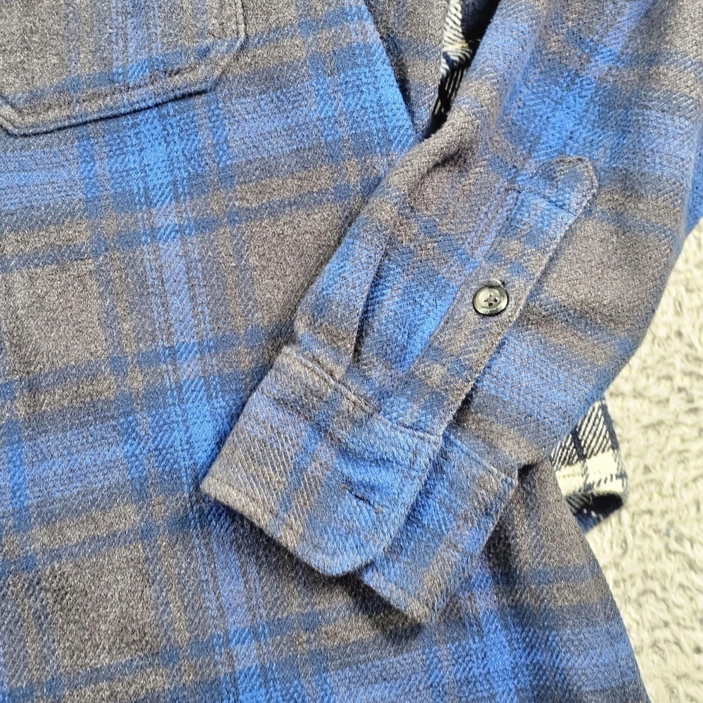 Orvis Shirts Mens Large Lot 2 Blue Plaid Flannel Long Sleeve Button Up Outdoor - Picture 3 of 14